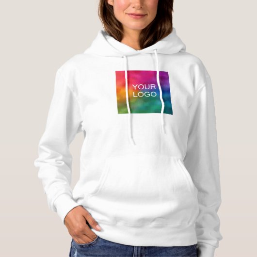 Aangepaste tekst Upload uw Logo Vrouwen Dubbelzijd Hoodie (Voorkant)