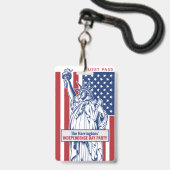 Aangepaste tekst USA Independence Party badges (Voorzijde met lanyard)