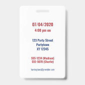Aangepaste tekst USA Independence Party badges (Achterkant)