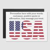 Aangepaste tekst USA Patriottisch Magnetisch Wensk (Voorkant / Achterkant)