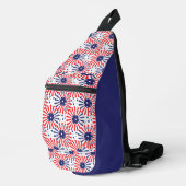 Aangepaste tekst USA pickleball patroon Sling Bag (Rechterhoek)