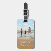 Aangepaste tekst Uw foto Bagagelabel (Voorkant verticaal)