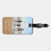 Aangepaste tekst Uw foto Bagagelabel (Achterkant horizontaal)