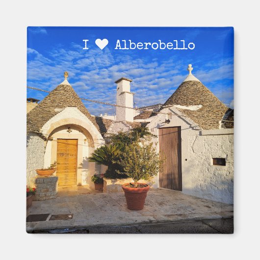 Aangepaste tekst, verbluffende stad Alberobello, P Magneet (Voorkant)