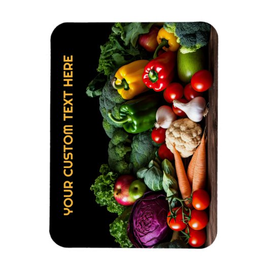 Aangepaste tekst Verse groenten Magneet (Verticaal)