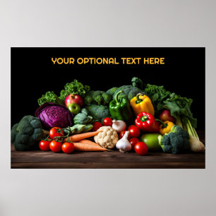 Aangepaste tekst Verse groenten Poster