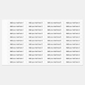 Aangepaste tekst Vier verschillende opties Fabric  Labels (Vel)