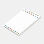 Aangepaste tekst vispatroon Post-it notities Post-it® Notes (Schuin)