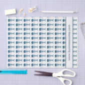 Aangepaste tekst vissenpatroon Botten Tissuepapier (Craft)