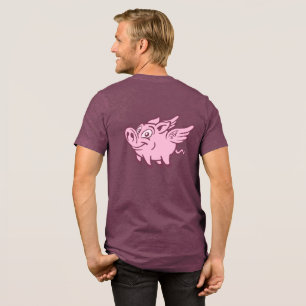 Aangepaste tekst vliegende varkens Tri-Blend shirt