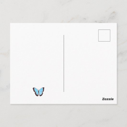 Aangepaste tekst vlinders briefkaart (Achterkant)