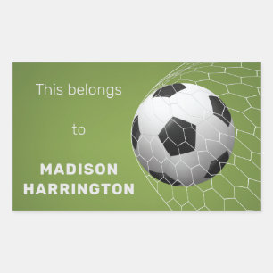 Aangepaste tekst Voetbal Doel stickers