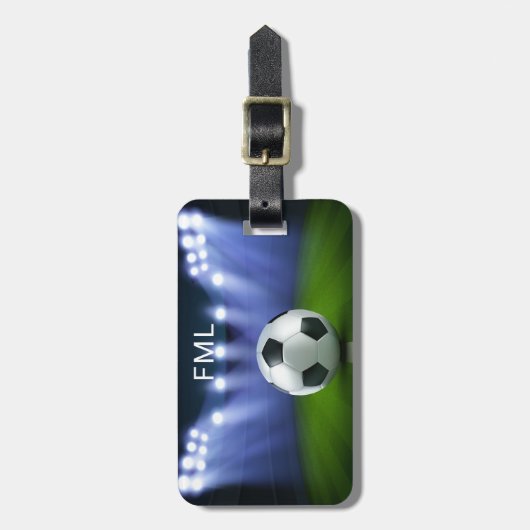 Aangepaste tekst Voetbalkstadion bagagelabel (Voorkant verticaal)