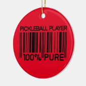 Aangepaste tekst voor 100% pickleball-speler keramisch ornament (Links)