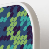 Aangepaste tekst voor Abstract blauw Honeycomb-pat Pickleball Paddle (Links Detail)