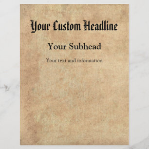 Aangepaste tekst voor Antiek papieren achtergrond Flyer
