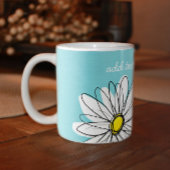 Aangepaste tekst voor Aqua en Yellow Whimsical Dai Koffiemok