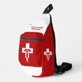 Aangepaste tekst voor artsen sling bag (Rechterhoek)