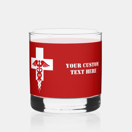 Aangepaste tekst voor artsen whisky glas (Voorkant)