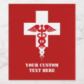 Aangepaste tekst voor artsen wijn etiket (Enkel label)