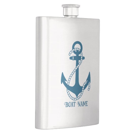 Aangepaste tekst voor blauw bootanker flacon (Rechts)