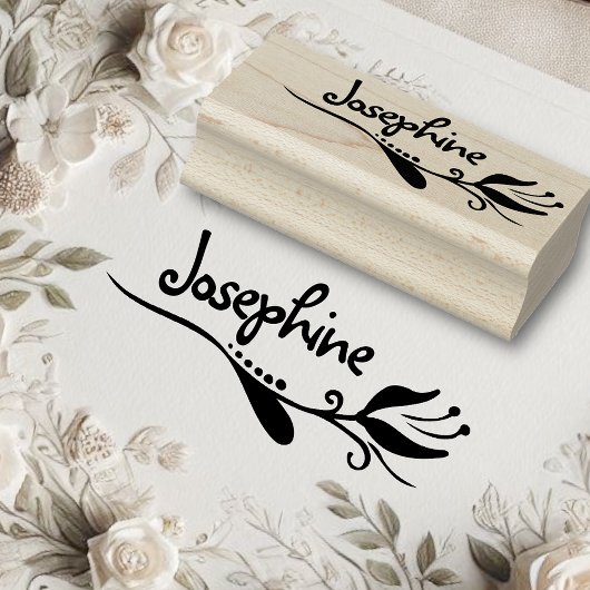 Aangepaste tekst voor bloem aansteken Aangepaste n Rubberstempel