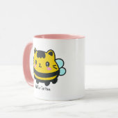 Aangepaste tekst voor Cat Cat Cute Bumblebee Mok (Voorkant links)