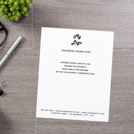 Aangepaste tekst voor contactgegevens voor zakelij flyer