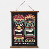 Aangepaste tekst voor Cool Tiki Totem Hangend Wandkleed (Voorkant)