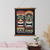 Aangepaste tekst voor Cool Tiki Totem Hangend Wandkleed (Slaapkamer)