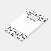 Aangepaste tekst voor Cute Black en Tan Dachshund Post-it® Notes (Schuin)