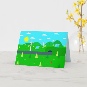 Aangepaste tekst voor duurzame energie op aarde kaart