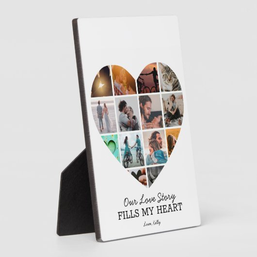 Aangepaste tekst voor foto-inklage Valentijnse har Fotoplaat (Zijkant)