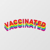 Aangepaste tekst voor gevaccineerde regenboogpride raamsticker (Vel)