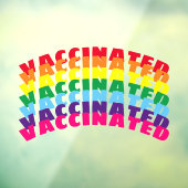 Aangepaste tekst voor gevaccineerde regenboogpride raamsticker (Vel 3)