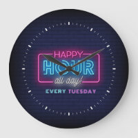 Aangepaste tekst voor Happy Hour All Day Neon Sign
