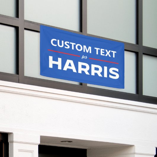 Aangepaste tekst voor Harris 2024 Spandoek (Buitenkant Gebouw)