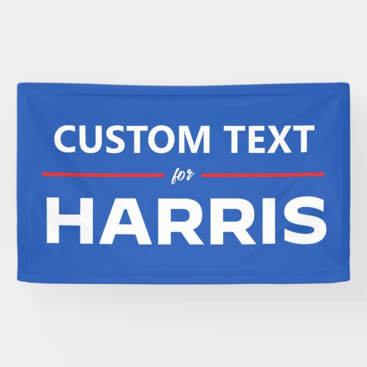 Aangepaste tekst voor Harris 2024 Spandoek (Horizontaal)