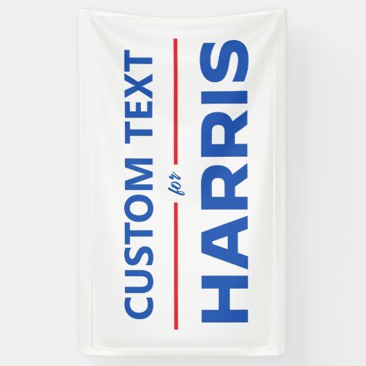 Aangepaste tekst voor Harris 2024 Spandoek (Verticaal)