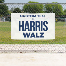 Aangepaste tekst voor Harris Walz Spandoek