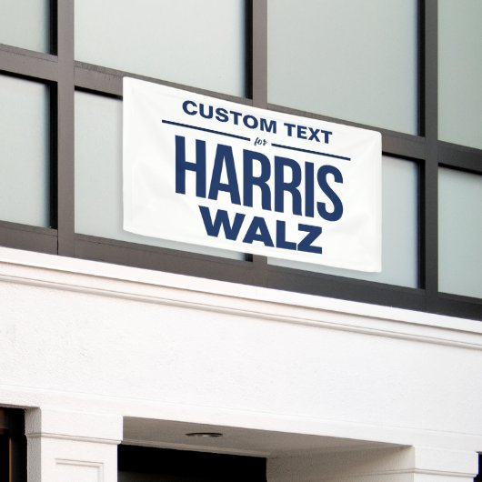 Aangepaste tekst voor Harris Walz Spandoek (Buitenkant Gebouw)