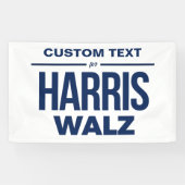 Aangepaste tekst voor Harris Walz Spandoek (Horizontaal)