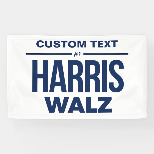 Aangepaste tekst voor Harris Walz Spandoek (Horizontaal)