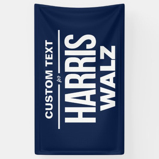 Aangepaste tekst voor Harris Walz Spandoek (Verticaal)