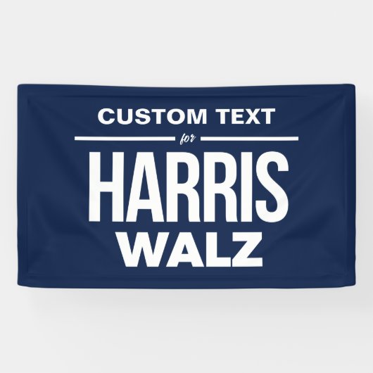Aangepaste tekst voor Harris Walz Spandoek (Horizontaal)