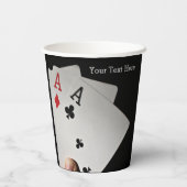 Aangepaste tekst voor kaartspeler papieren bekers (Achterkant)