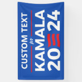 Aangepaste tekst voor Kamala 2024 Spandoek (Verticaal)