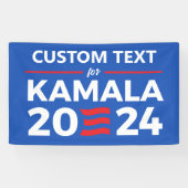 Aangepaste tekst voor Kamala 2024 Spandoek (Horizontaal)