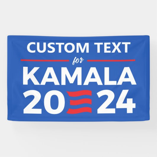 Aangepaste tekst voor Kamala 2024 Spandoek (Horizontaal)