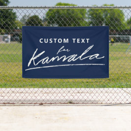Aangepaste tekst voor Kamala Spandoek